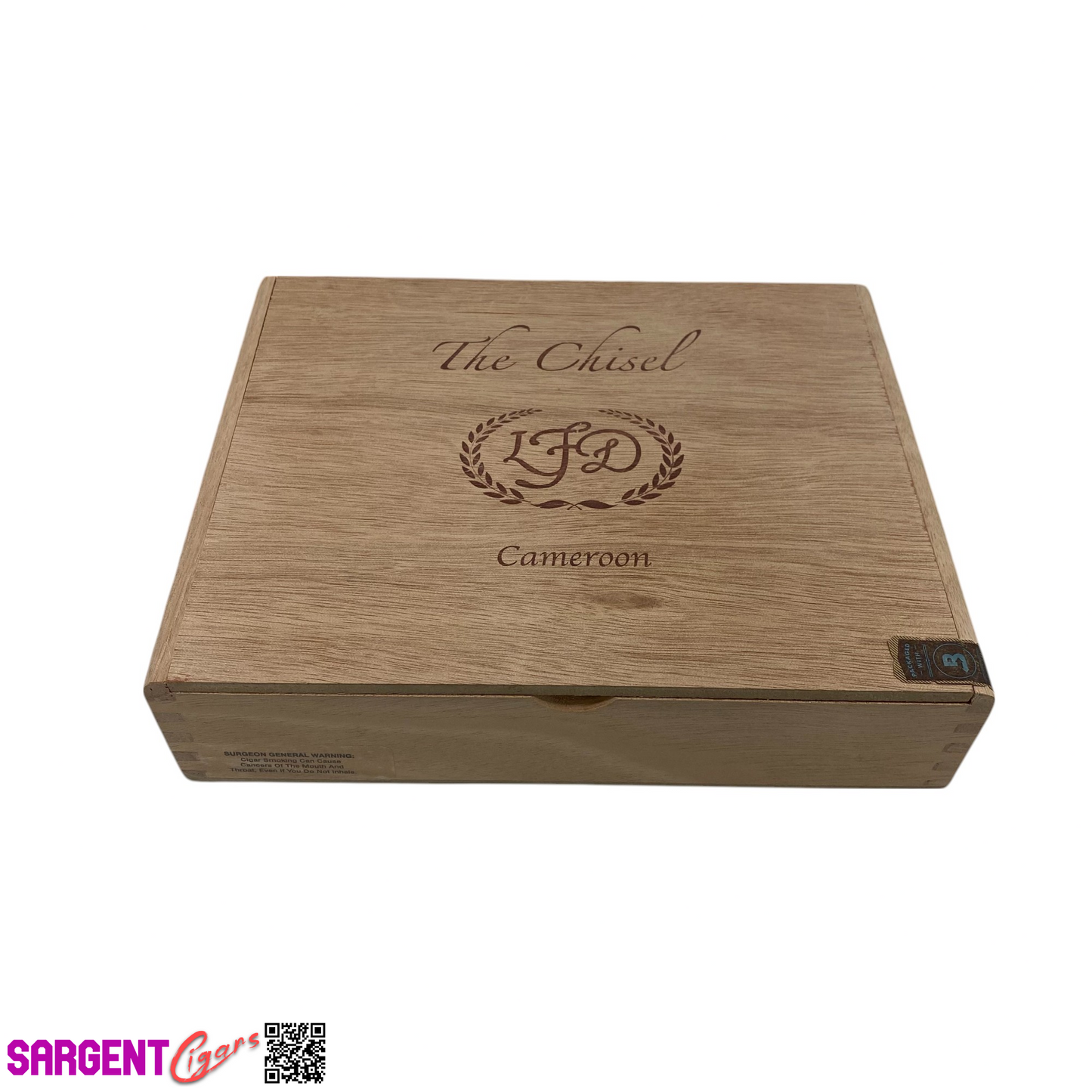 LFD Chisel Empty Wooden Cigar Box 8.75x7x2