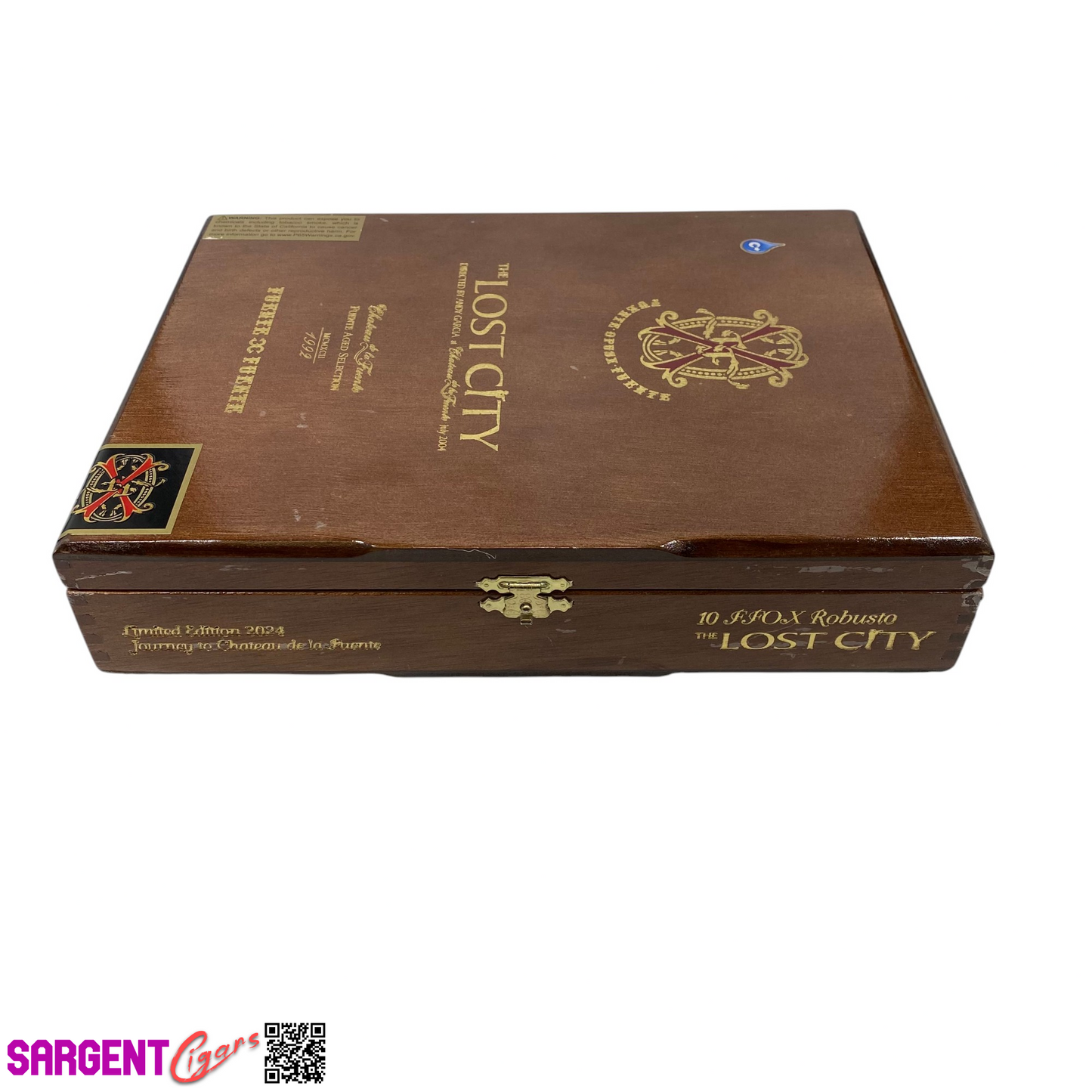 Arturo Fuente Opus X The Lost City Robusto Empty Wooden Cigar Box 7.5x10x2.25