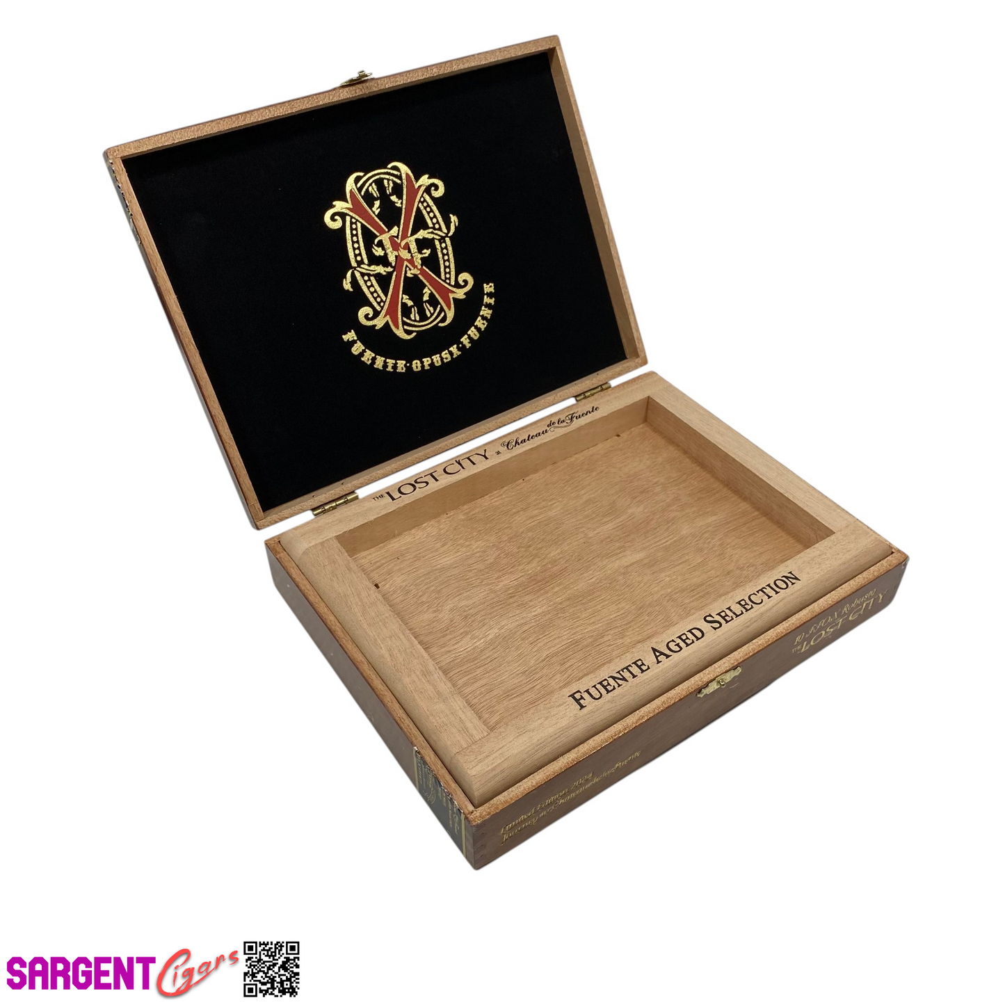 Arturo Fuente Opus X The Lost City Robusto Empty Wooden Cigar Box 7.5x10x2.25