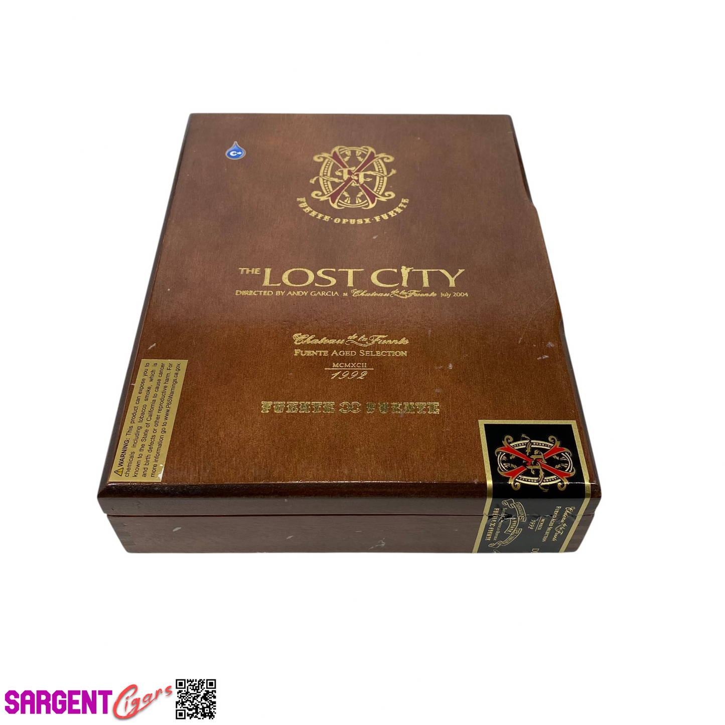 Arturo Fuente Opus X The Lost City Robusto Empty Wooden Cigar Box 7.5x10x2.25