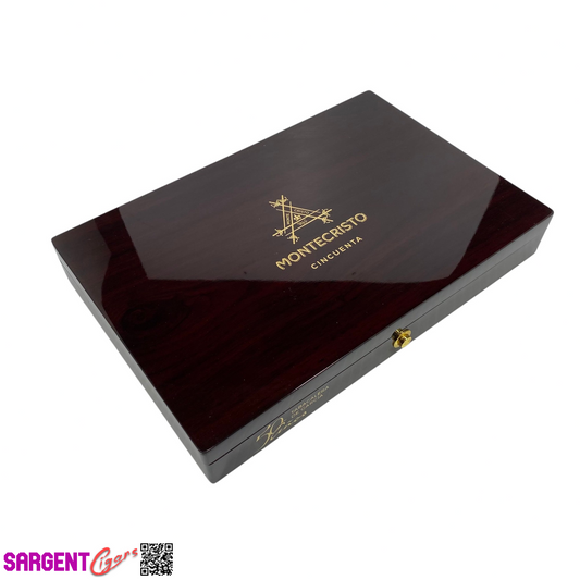 Montecristo Cincuenta Empty Wooden Cigar Box 11.5x7.75x1.75