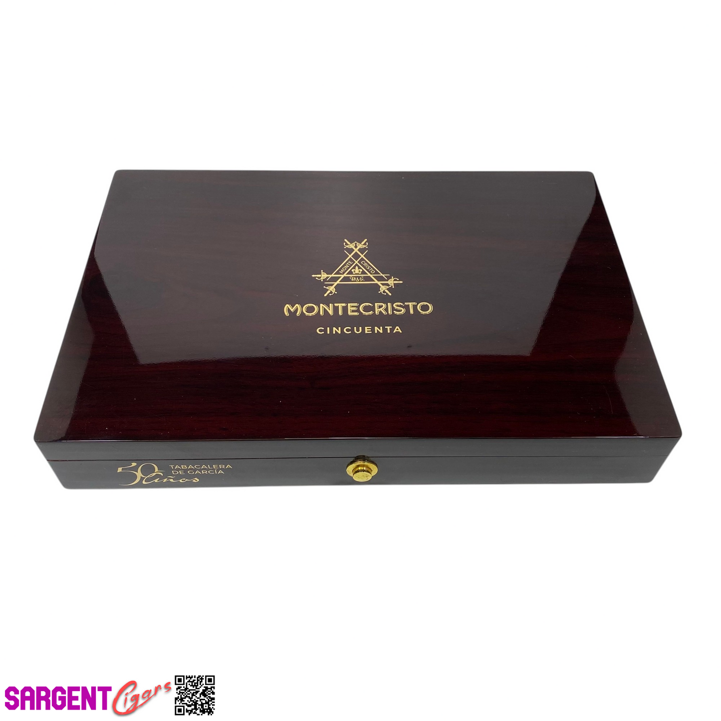 Montecristo Cincuenta Empty Wooden Cigar Box 11.5x7.75x1.75