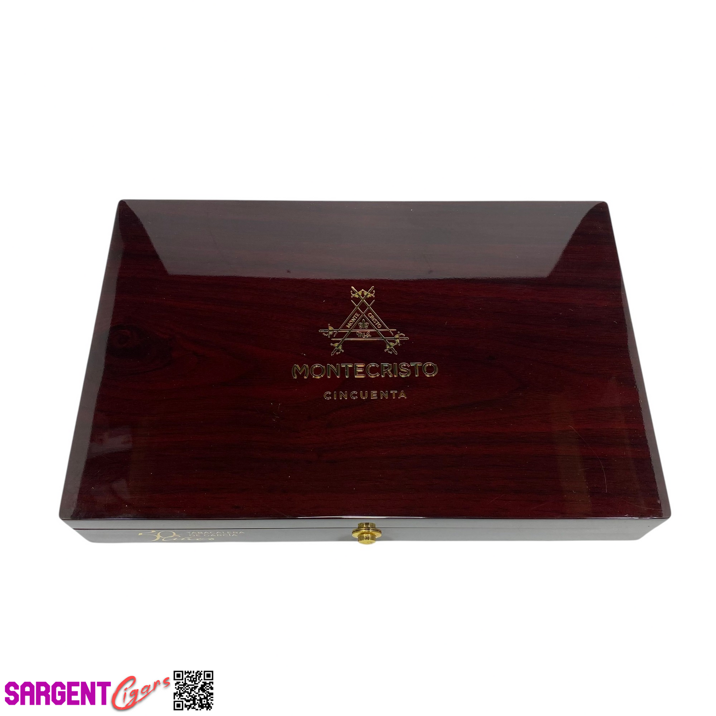 Montecristo Cincuenta Empty Wooden Cigar Box 11.5x7.75x1.75