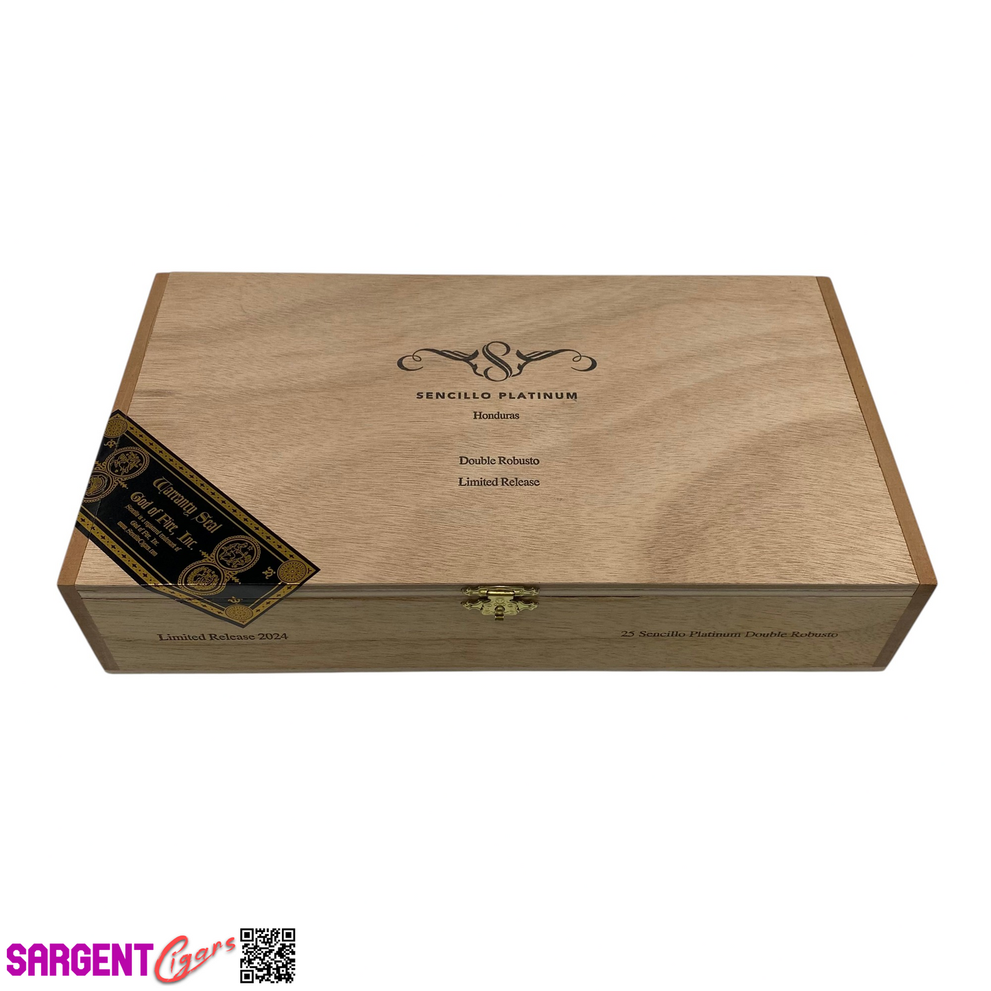 Sencillo Double Robusto Empty Wooden Cigar Box 11.25x6.5x2.25