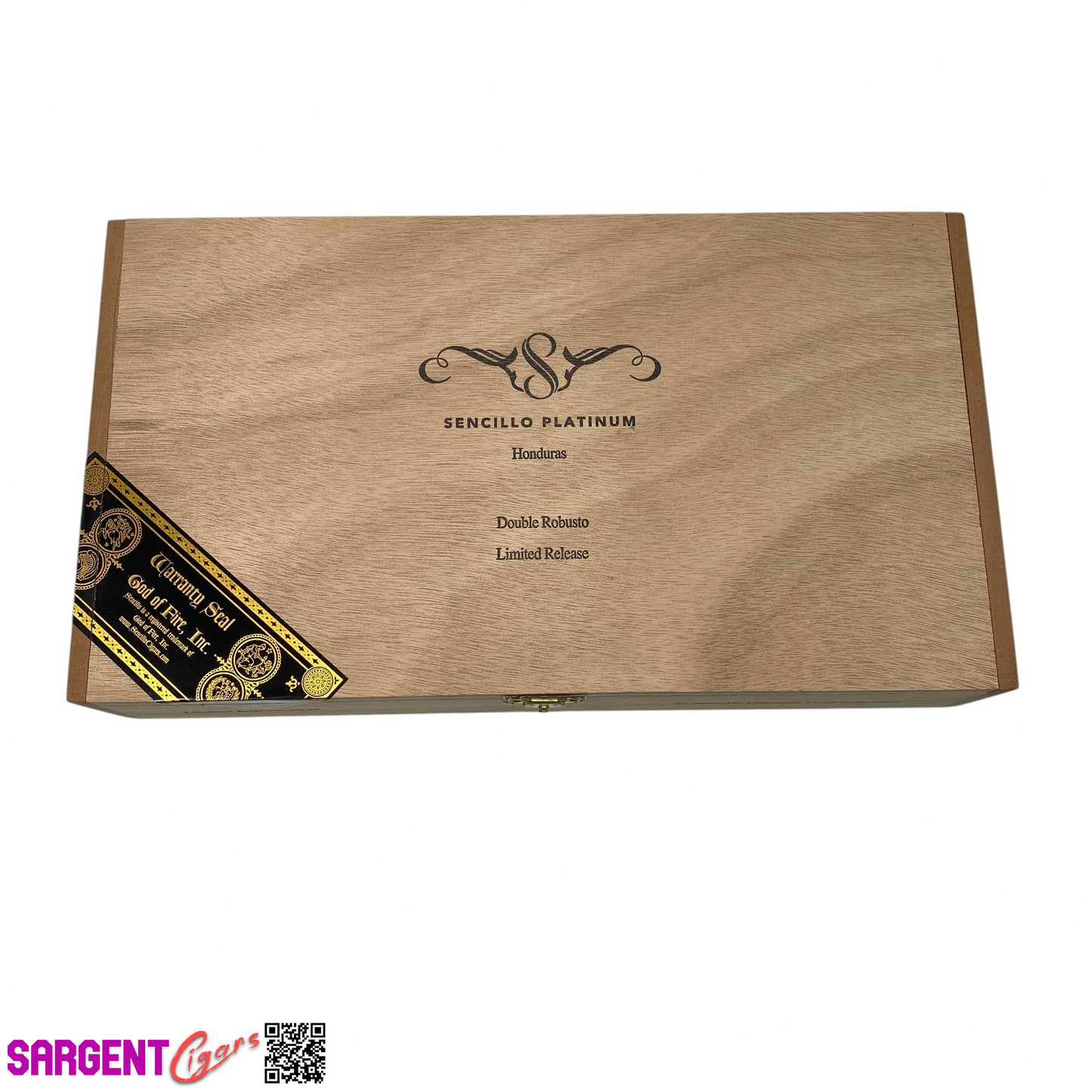 Sencillo Double Robusto Empty Wooden Cigar Box 11.25x6.5x2.25