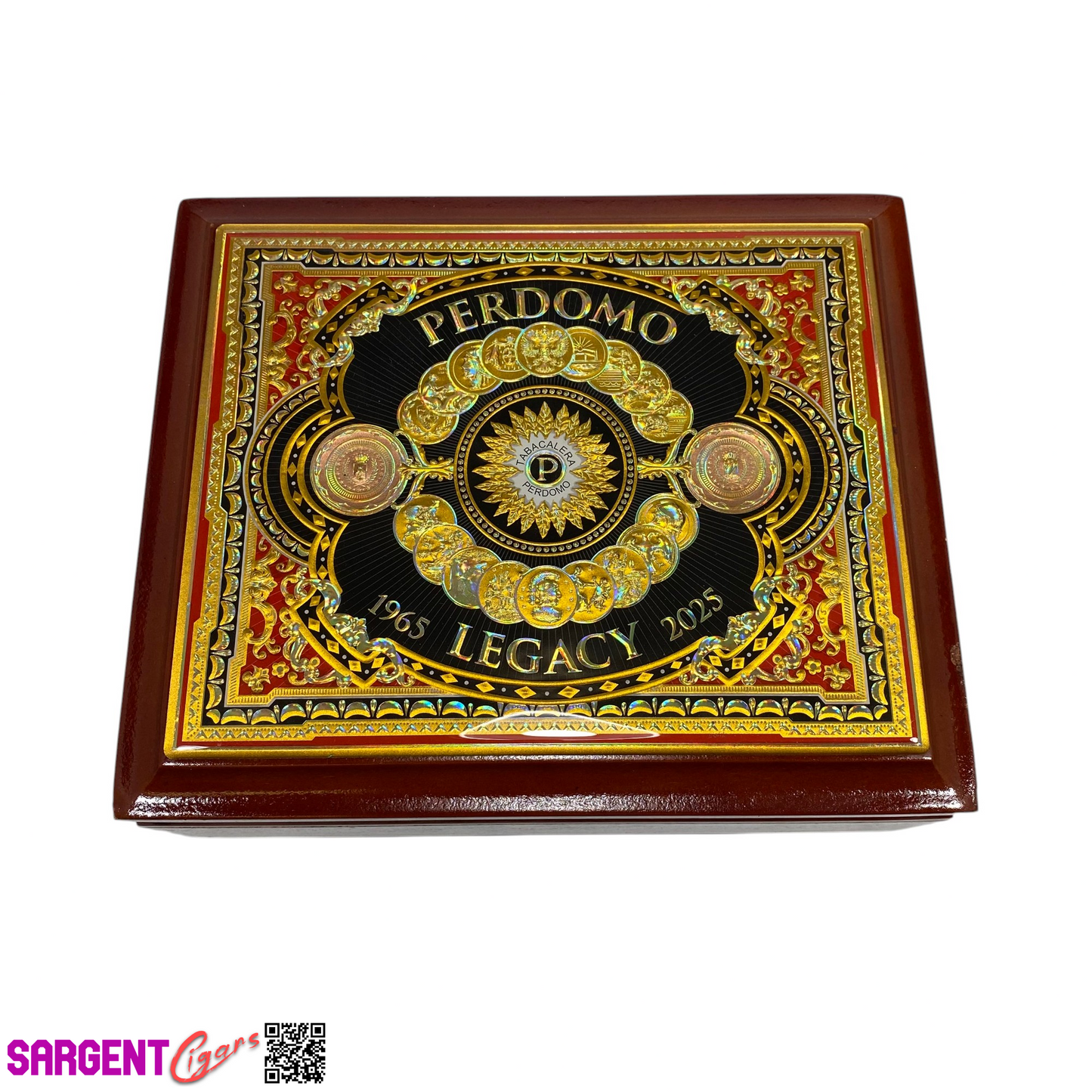 Perdomo Legacy Connecticut Gordo Empty Wooden Cigar Box 8.75x7.25x3.5