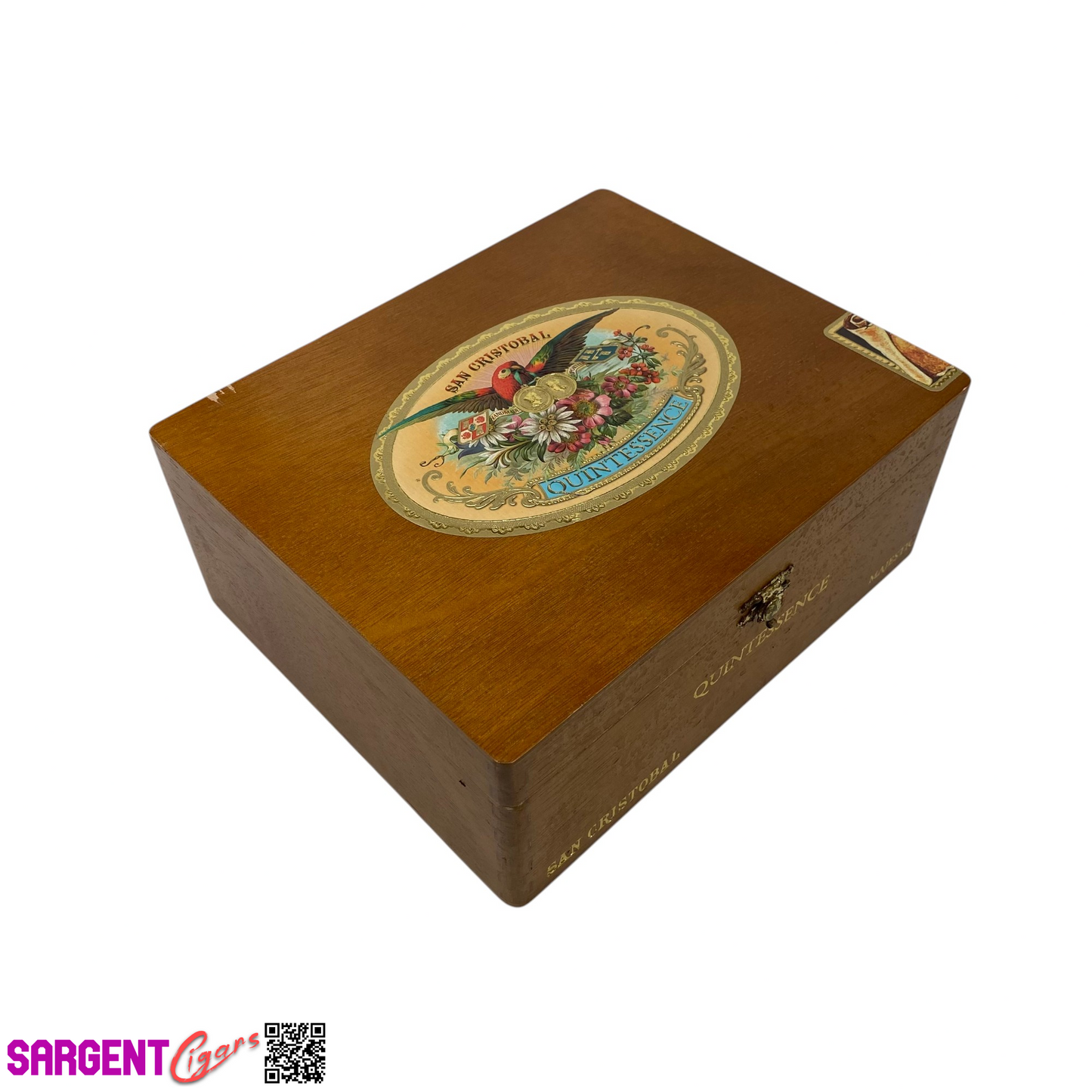 San Cristobal Quintessence Majestic Empty Wooden Cigar Box 8.5x7x3.25