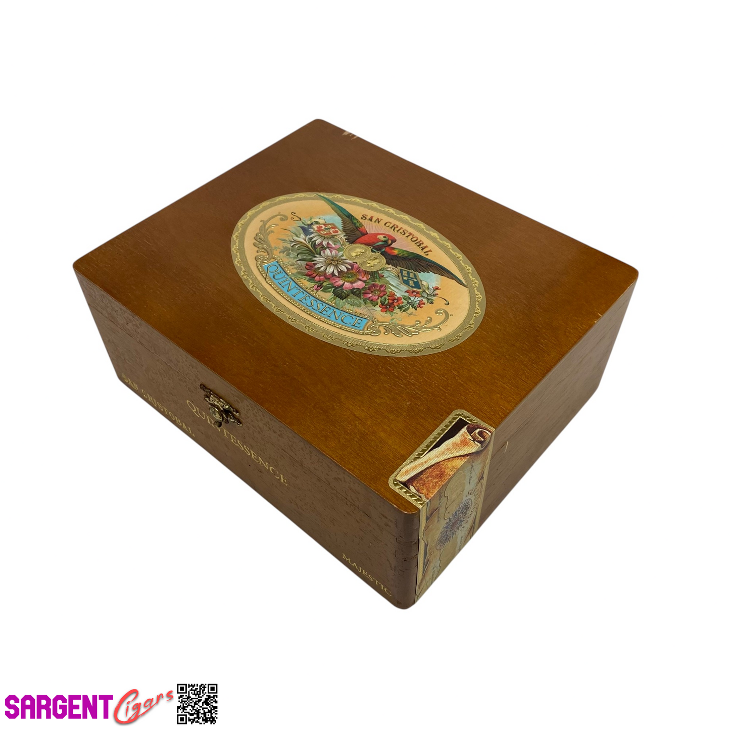 San Cristobal Quintessence Majestic Empty Wooden Cigar Box 8.5x7x3.25
