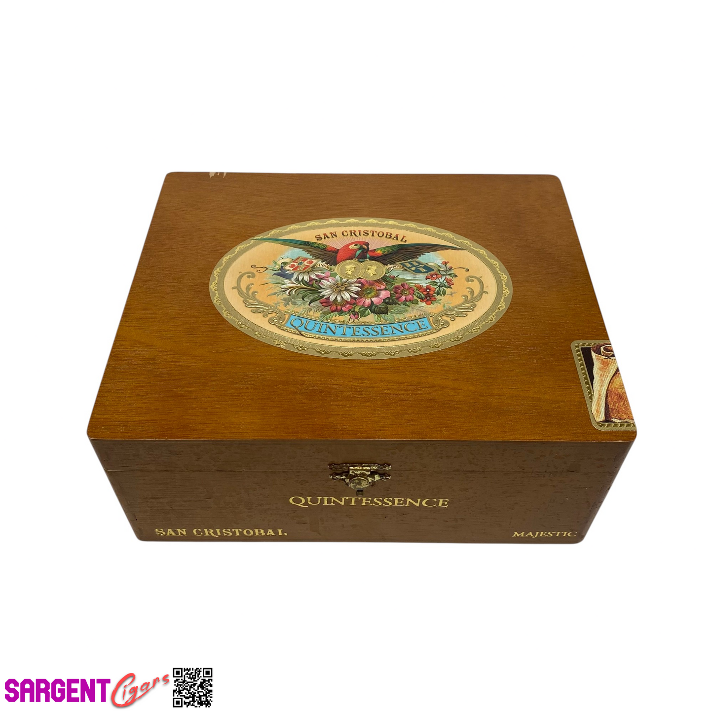 San Cristobal Quintessence Majestic Empty Wooden Cigar Box 8.5x7x3.25