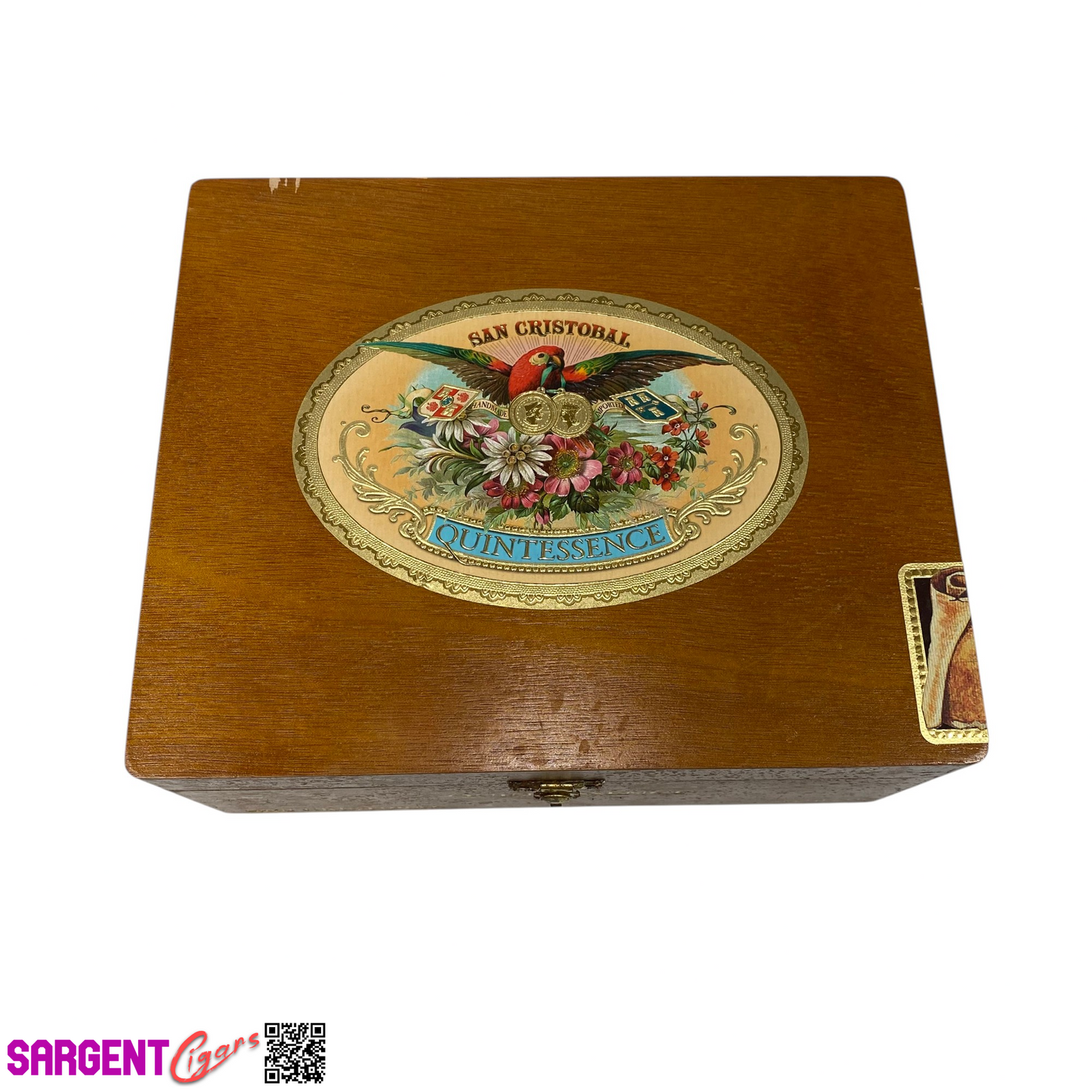 San Cristobal Quintessence Majestic Empty Wooden Cigar Box 8.5x7x3.25