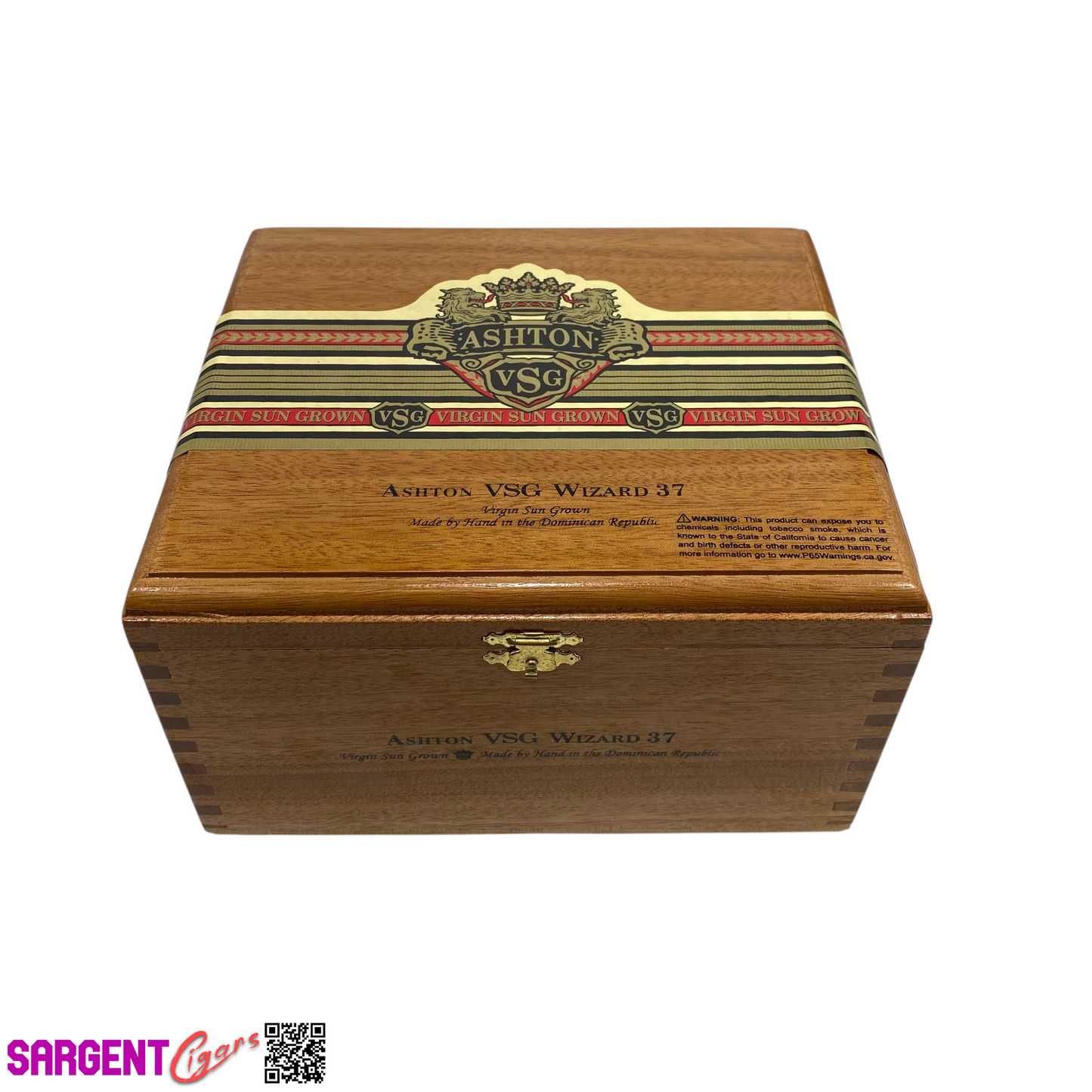 Ashton VSG Wizard Empty Wooden Cigar Box 8x7.25x4.5
