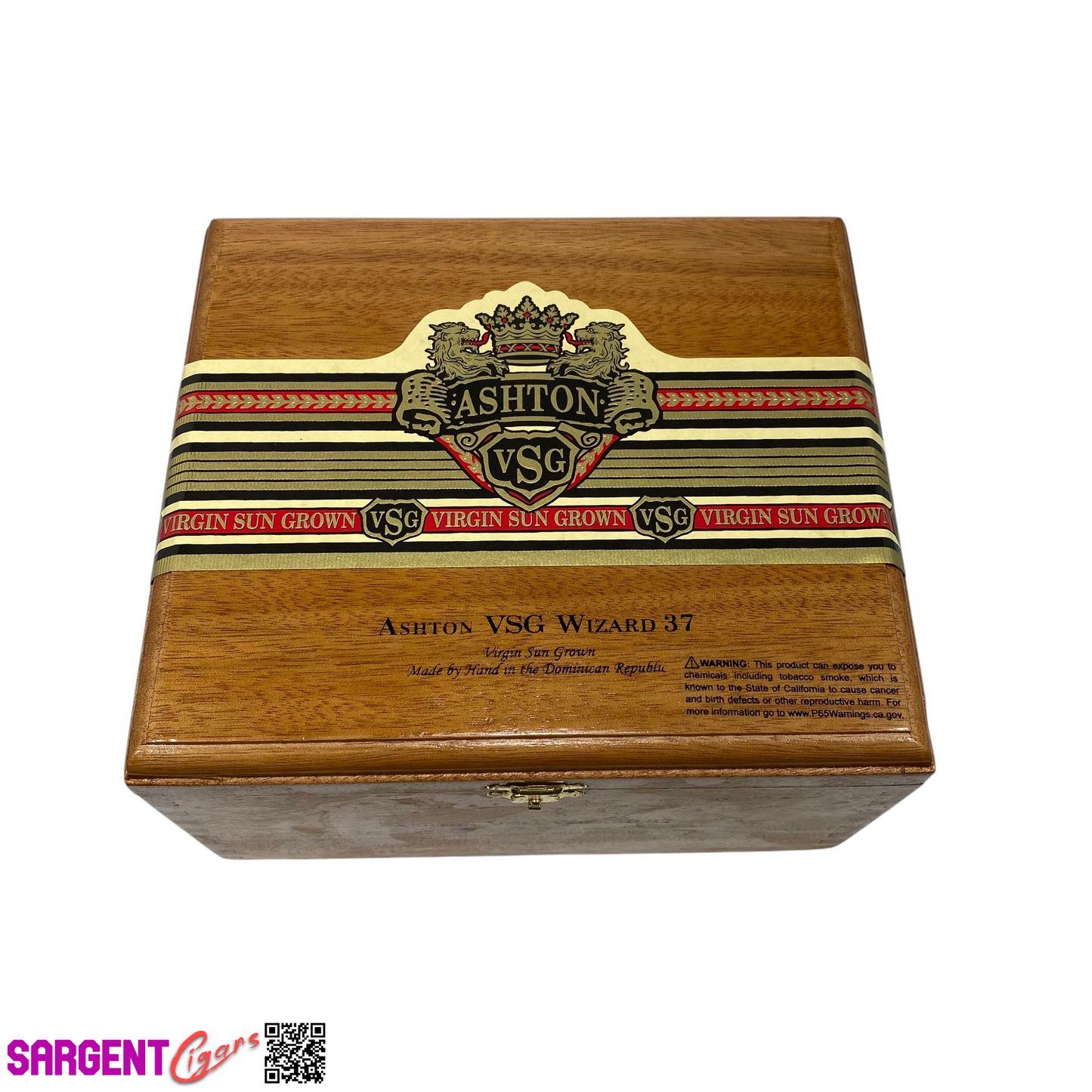 Ashton VSG Wizard Empty Wooden Cigar Box 8x7.25x4.5