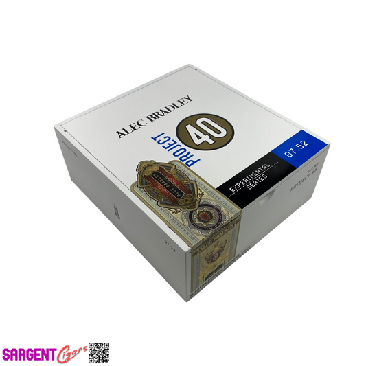 Alec Bradley Project 40 Churchill Empty Wooden Cigar Box 7x7.75x3