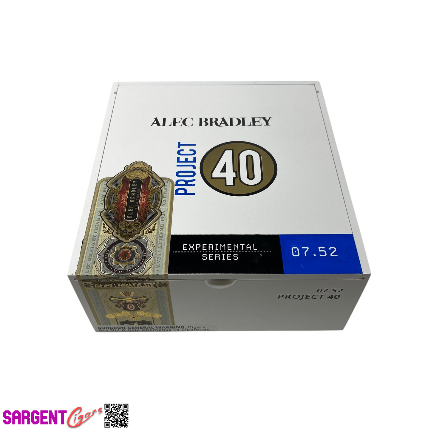 Alec Bradley Project 40 Churchill Empty Wooden Cigar Box 7x7.75x3