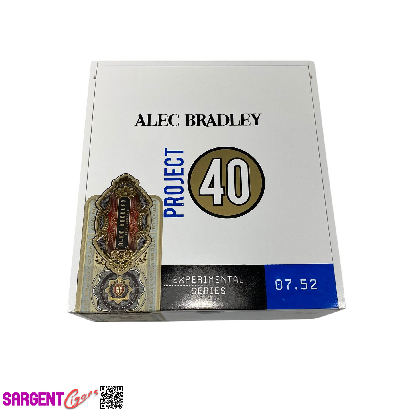 Alec Bradley Project 40 Churchill Empty Wooden Cigar Box 7x7.75x3