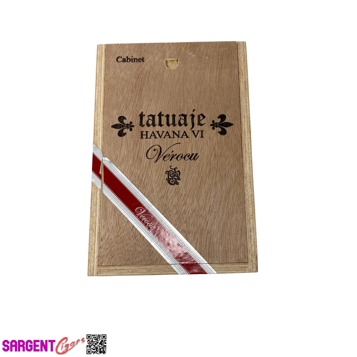 Tatuaje Verocu No1 Red Empty Wooden Cigar Box 4.5x7x3.5