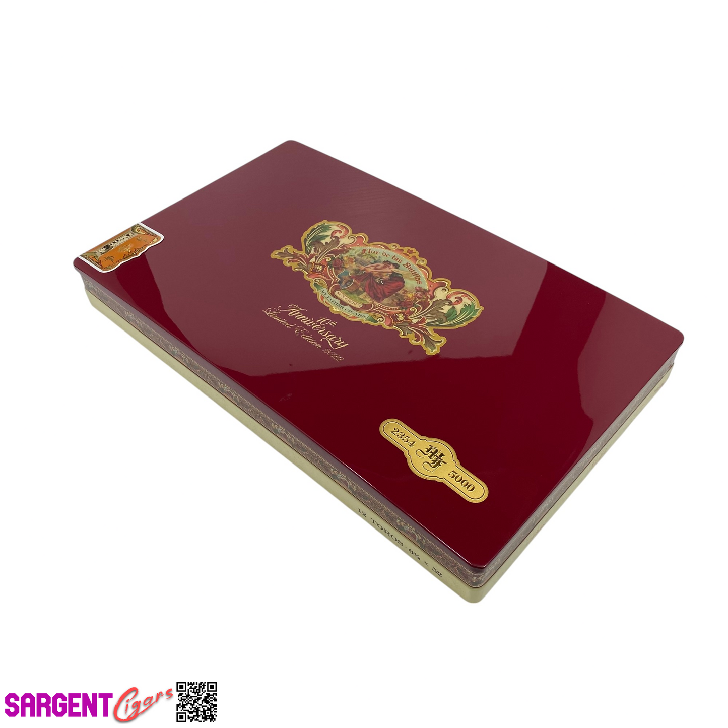 Flor De Las Antillas 10th Anniversary Empty Wooden Cigar Box 16x9.75x2