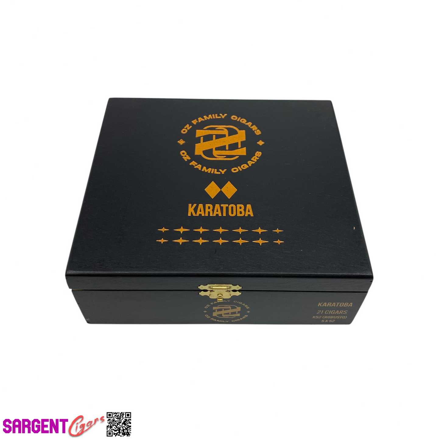 Ozgener Karatoba Robusto Empty Wooden Cigar Box 7x6.5x2.5