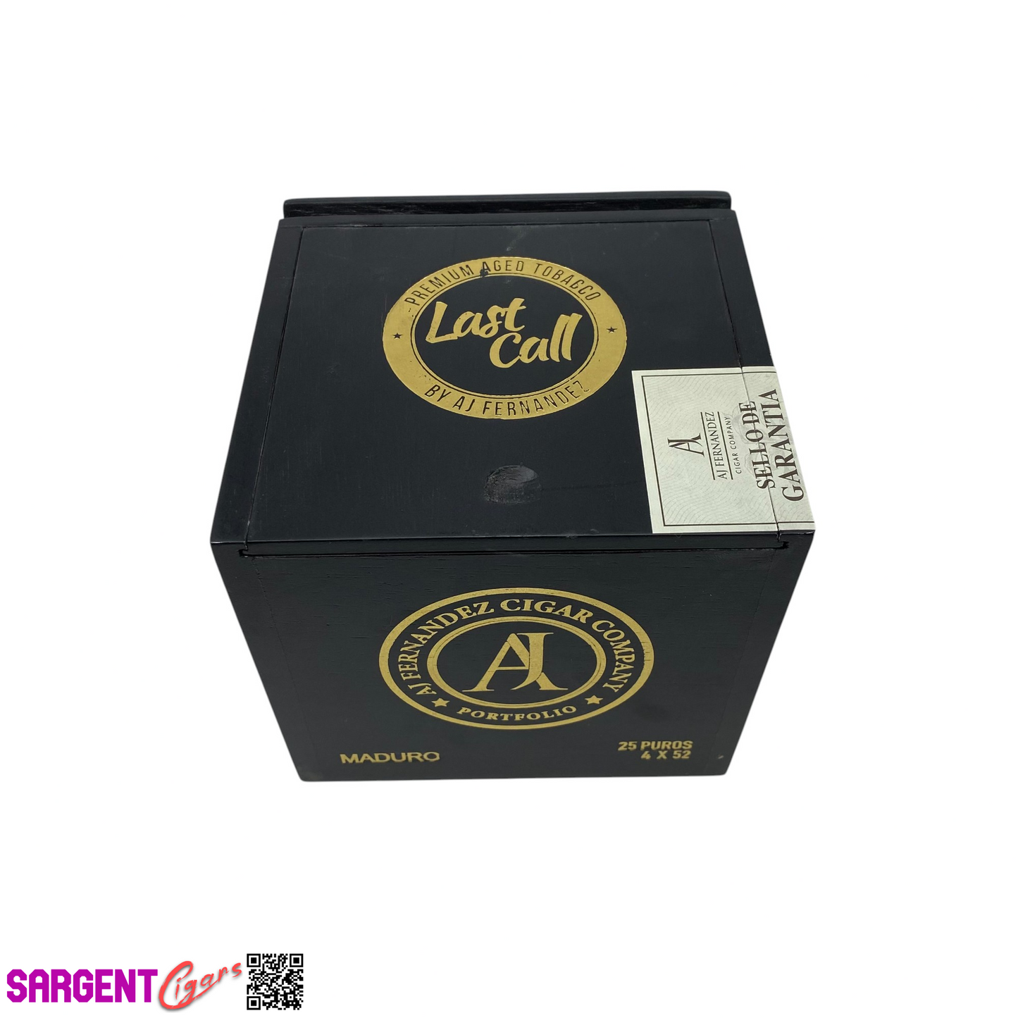 Aj Fernandez Corticas Madauro Empty Wooden Cigar Box 5.5x5.25x5