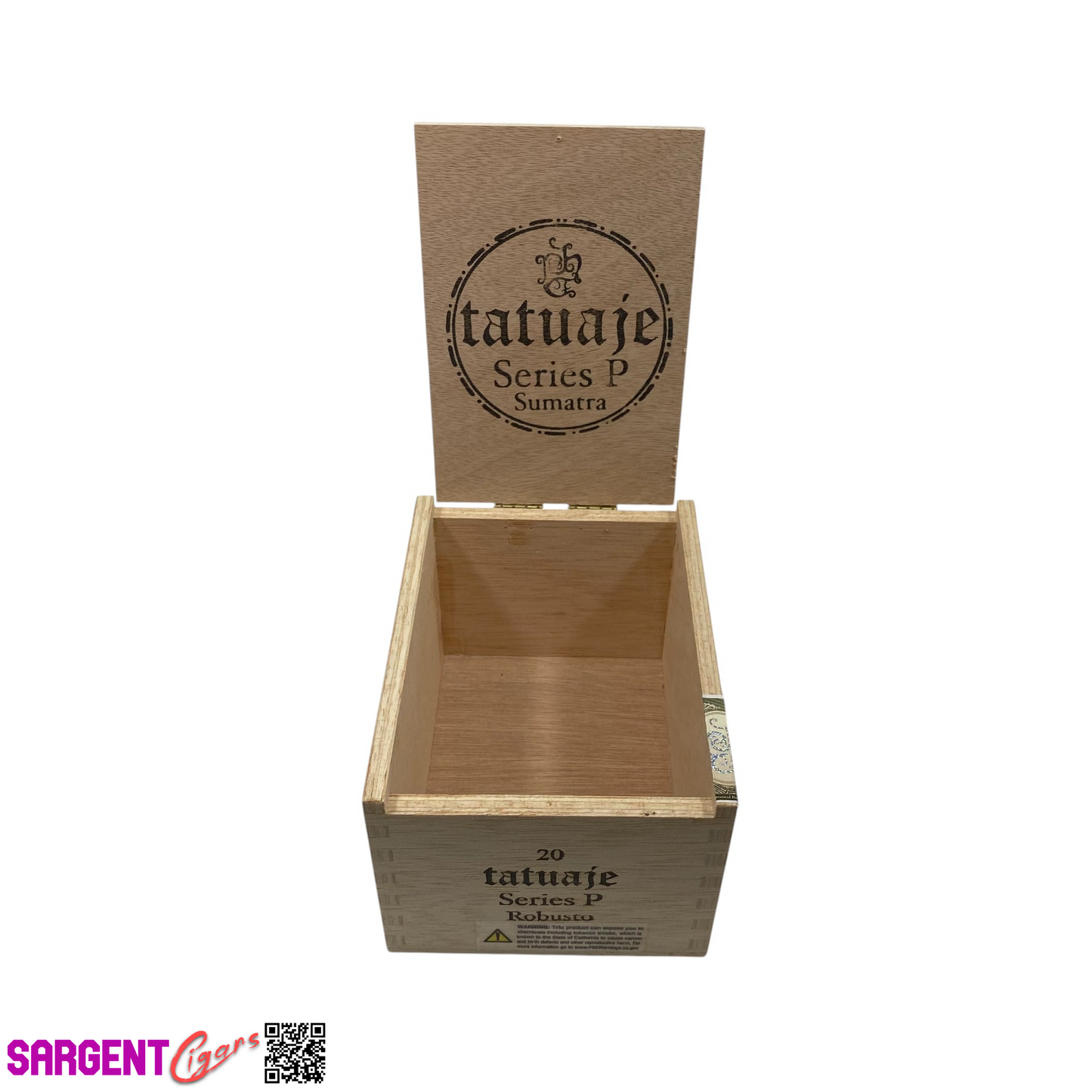 Tatuaje Series P Robusto Empty Wooden Cigar Box 4.25x5.75x3.5