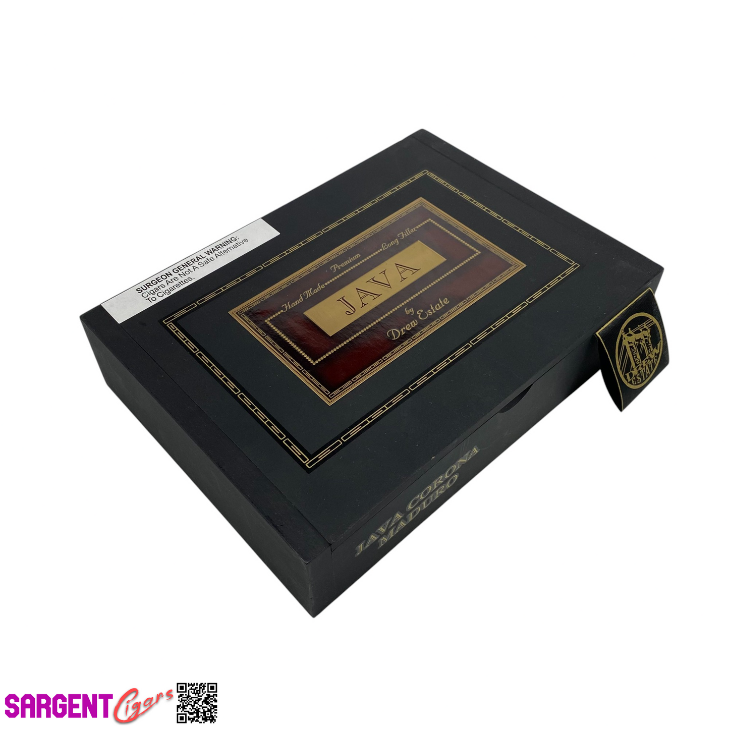 Java Maduro Corona Empty Wooden Cigar Box 8.5x6.25x2