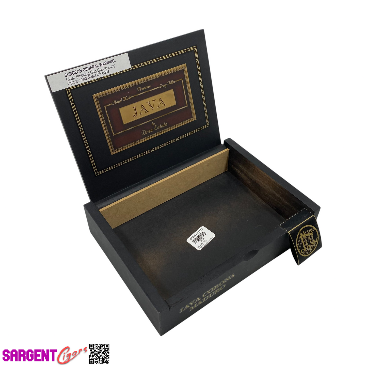 Java Maduro Corona Empty Wooden Cigar Box 8.5x6.25x2