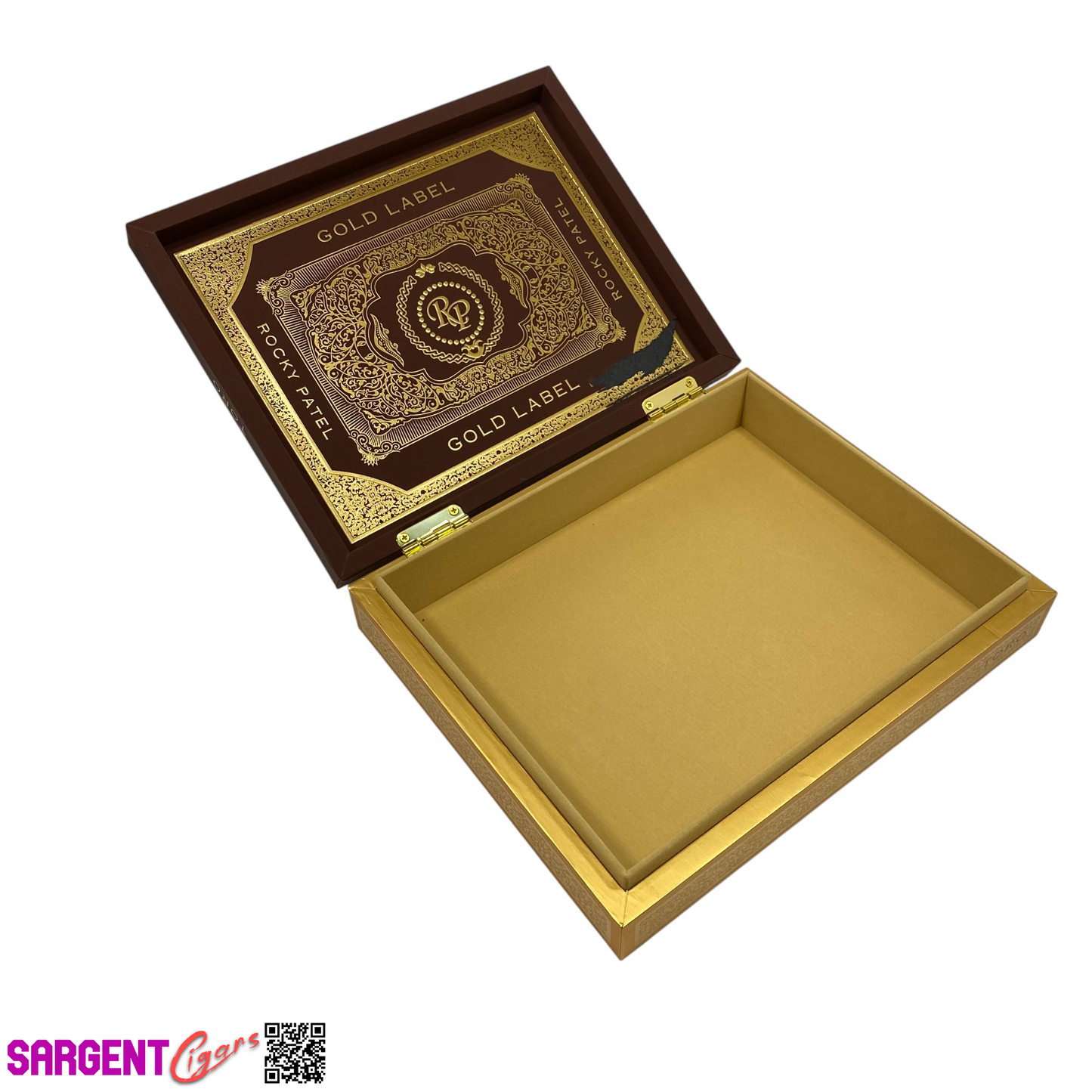 Rocky Patel Gold Label Toro Empty Wooden Cigar Box 9.75x7.75x2 (1)