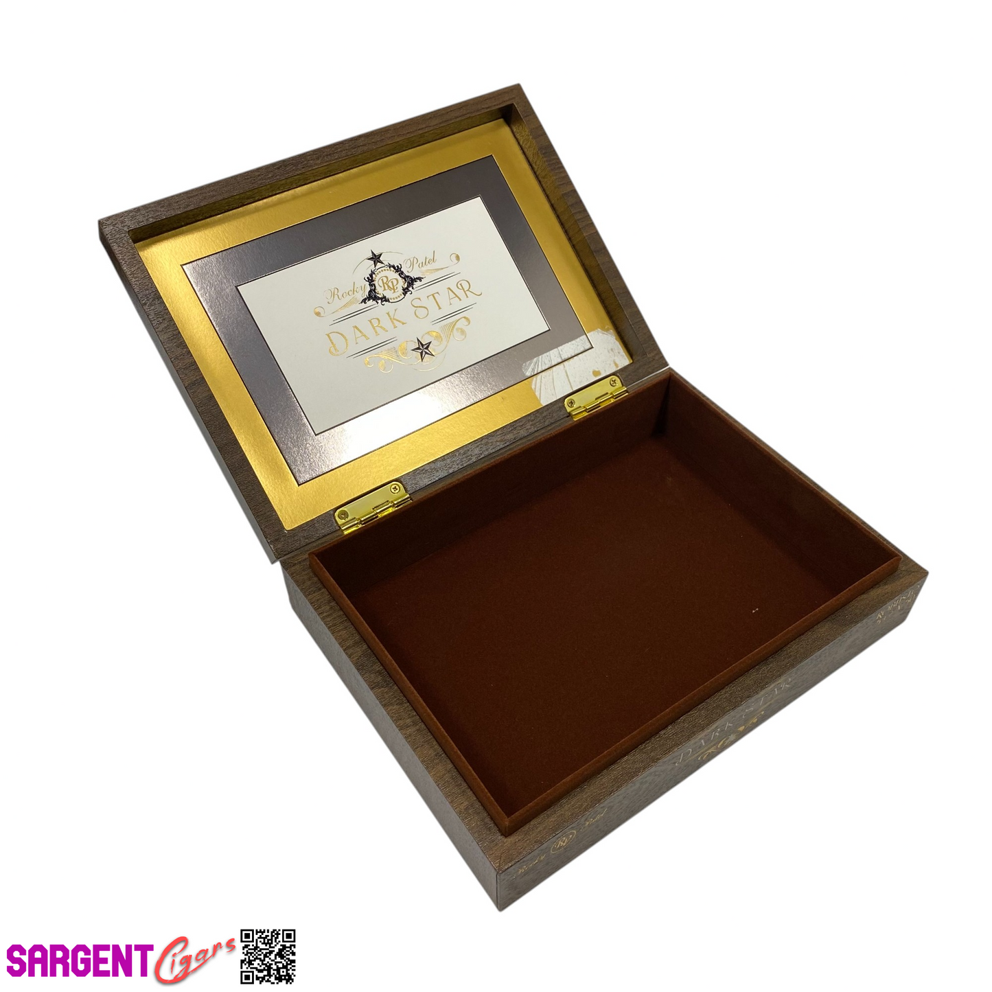 Rocky Patel Dark Star Robusto Empty Wooden Cigar Box 9x6.75x2.25 (1)