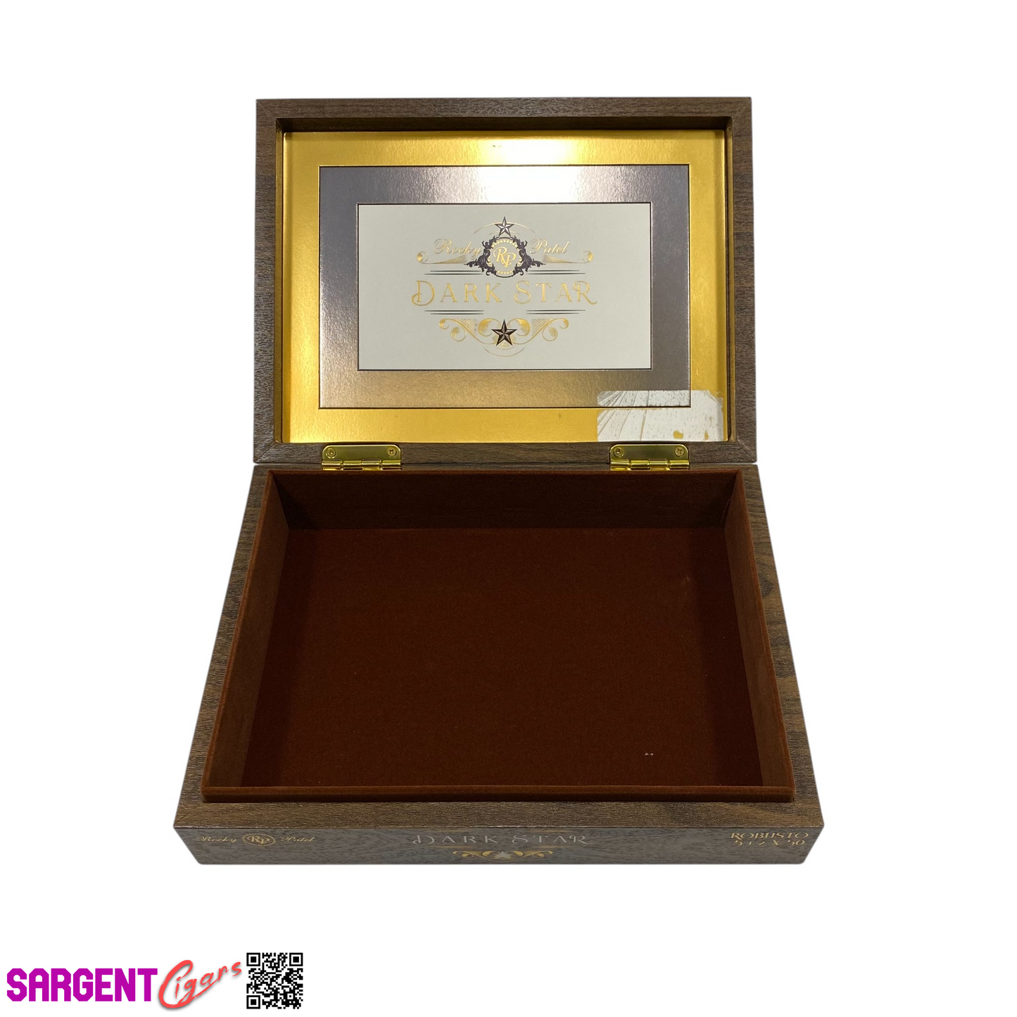 Rocky Patel Dark Star Robusto Empty Wooden Cigar Box 9x6.75x2.25 (1)