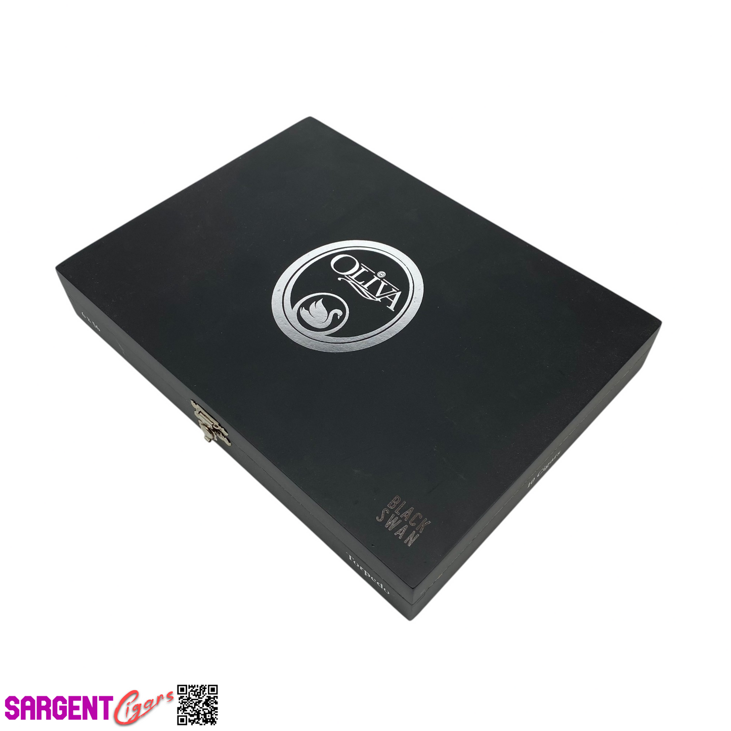 Oliva Black Swan Torpedo Empty Wooden Cigar Box 9.75x7.25x1.5