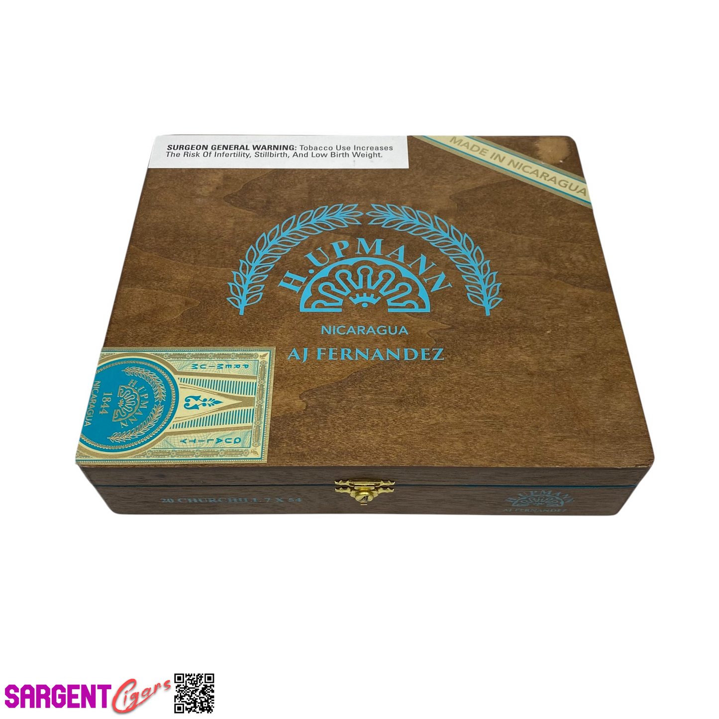 H Upmann Nicaragua Churchill Empty Wooden Cigar Box 9.5x8.25x2 (1)