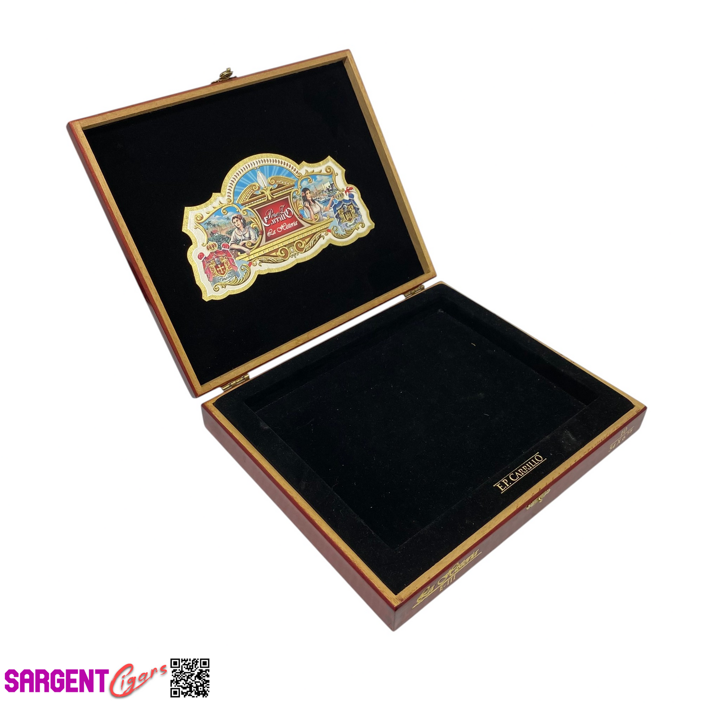 Ep Carrillo La Historia E3 Empty Wooden Cigar Box 10.5x9x1.75