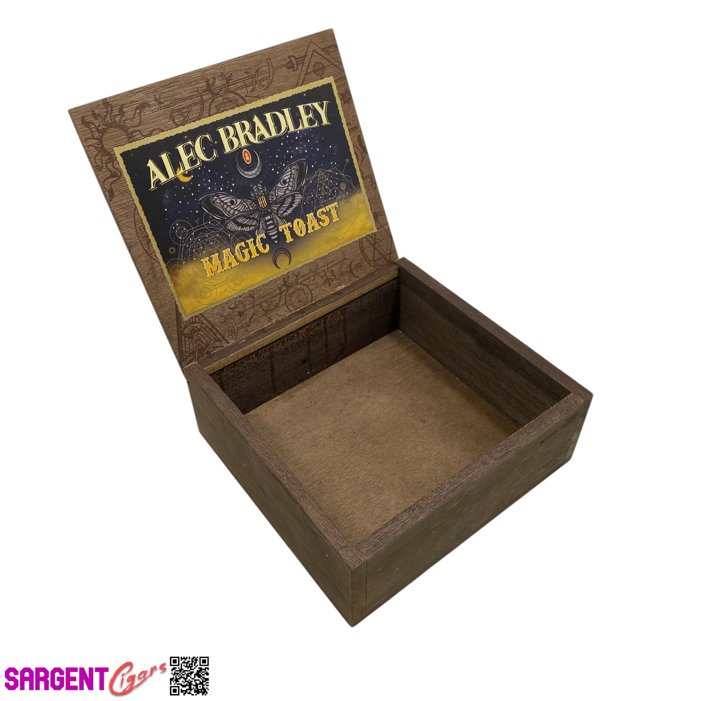 Alec Bradley Magic Toast Toro Empty Wooden Cigar Box 7.25x7x3