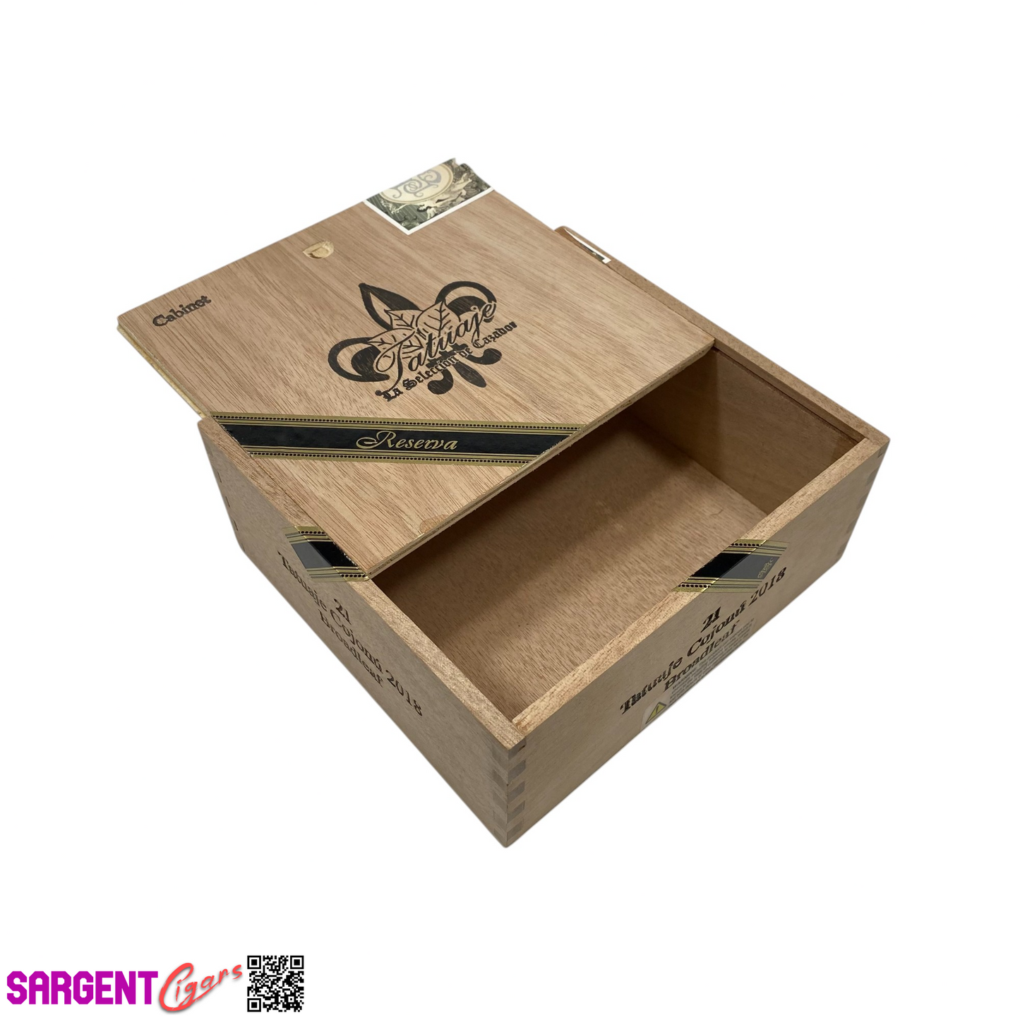 Tatuaje Cojonu Broadleaf 2018 Empty Wooden Cigar Box 6.75x6.25x2.75