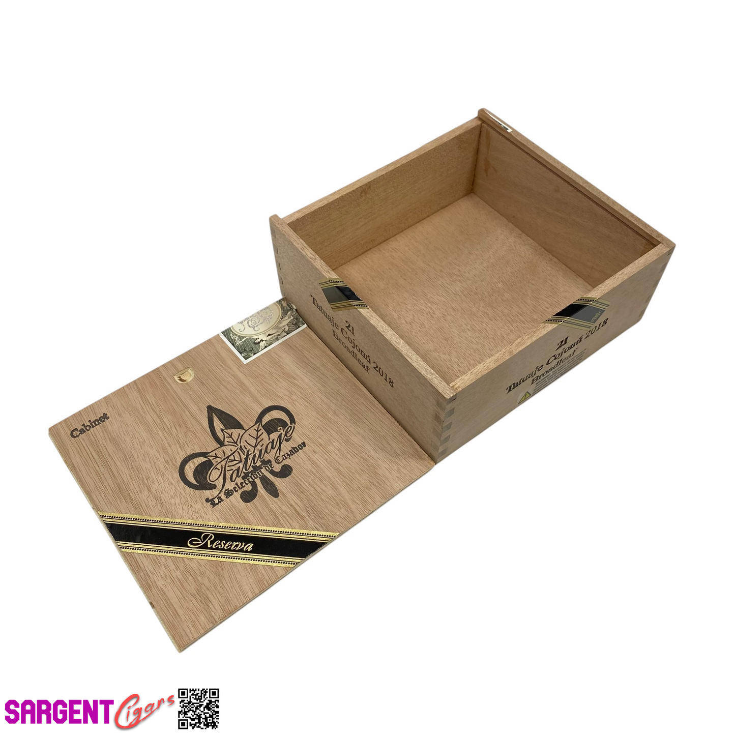 Tatuaje Cojonu Broadleaf 2018 Empty Wooden Cigar Box 6.75x6.25x2.75