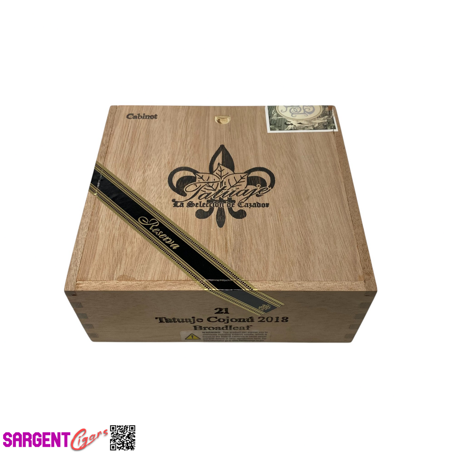 Tatuaje Cojonu Broadleaf 2018 Empty Wooden Cigar Box 6.75x6.25x2.75