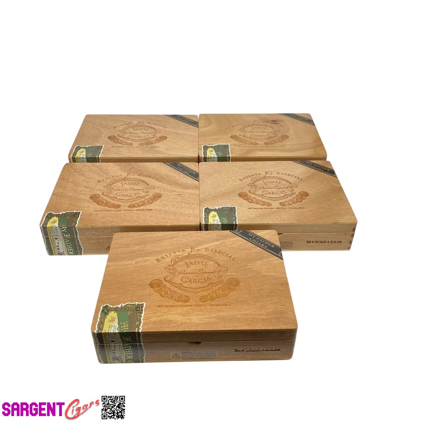 Lot of 5 Jaime Garcia Toro Empty Wooden Cigar Boxes 9.25x7x2.25 #22