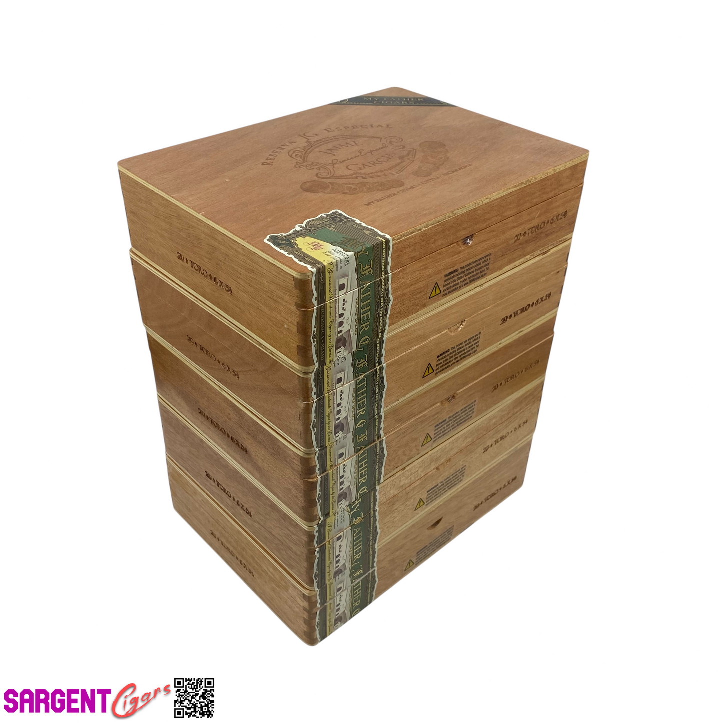 Lot of 5 Jaime Garcia Toro Empty Wooden Cigar Boxes 9.25x7x2.25 #22