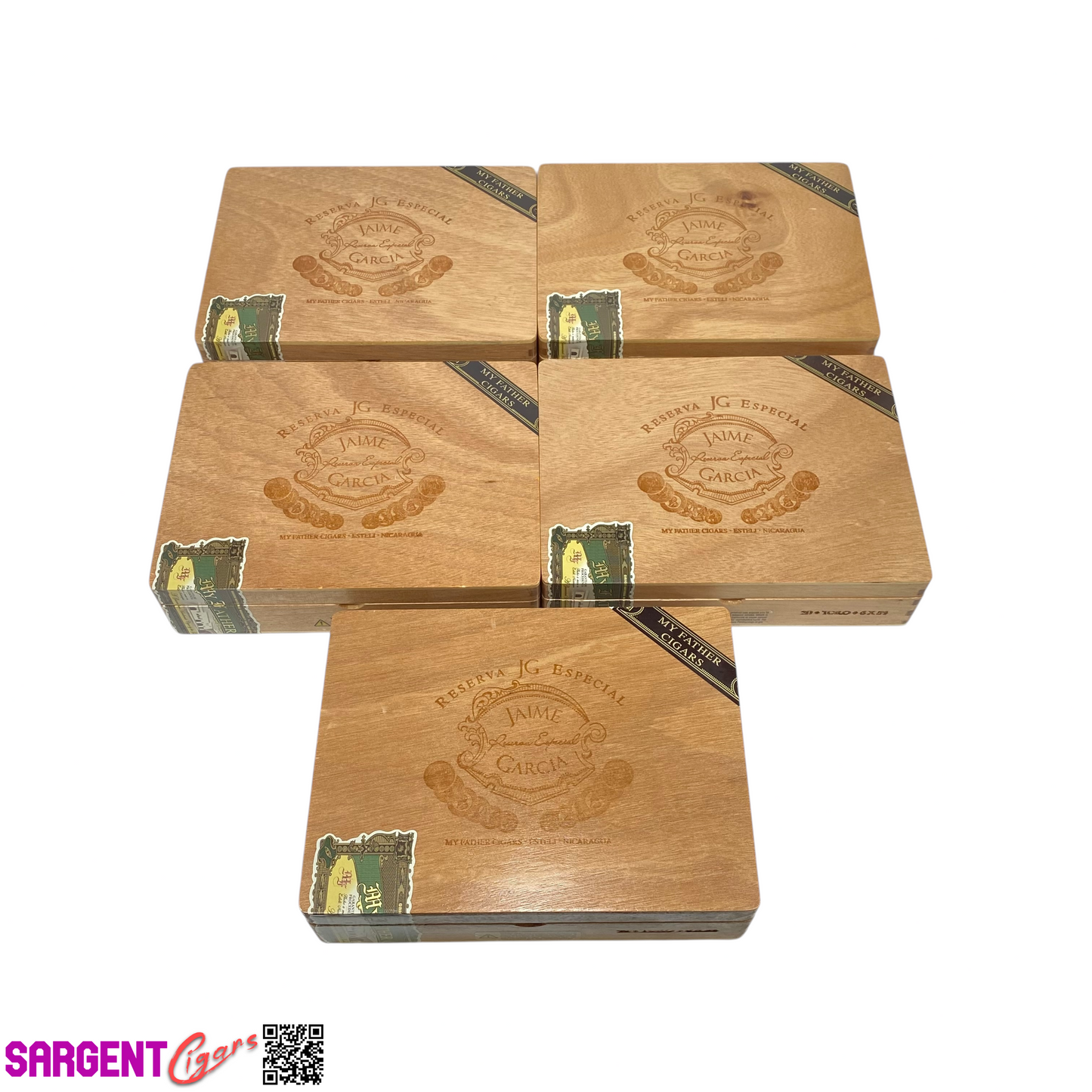 Lot of 5 Jaime Garcia Toro Empty Wooden Cigar Boxes 9.25x7x2.25 #22