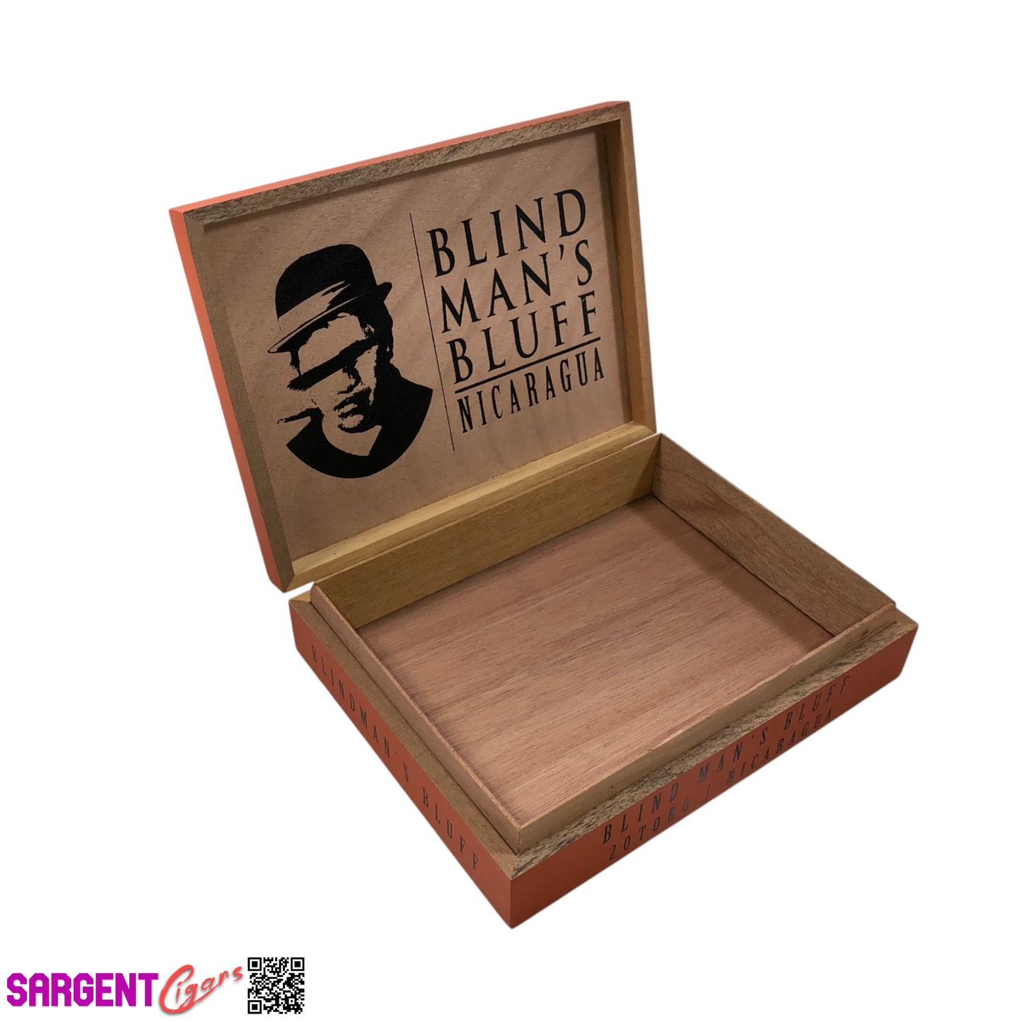 Blind Man’s Bluff Toro Empty Wooden Cigar Box 9x7x2