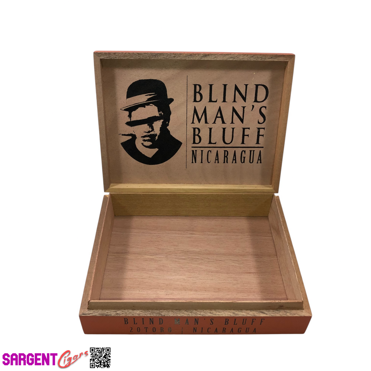 Blind Man’s Bluff Toro Empty Wooden Cigar Box 9x7x2
