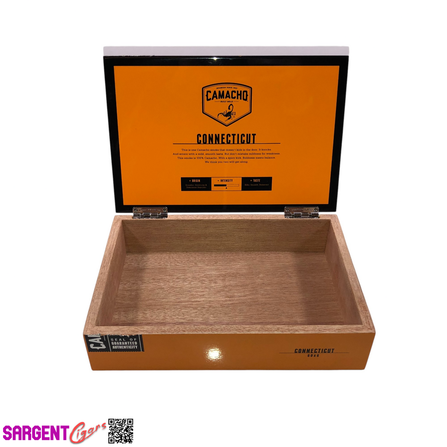 Camacho Connecticut Gordo Empty Wooden Cigar Box 10.25x6.75x2.5