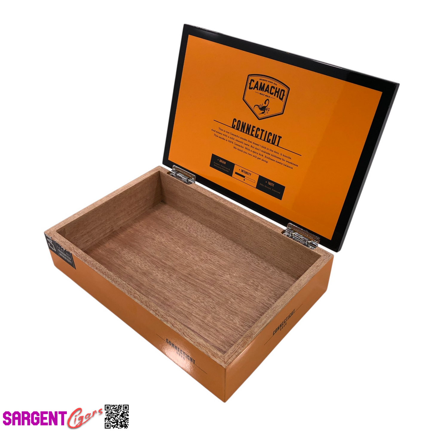 Camacho Connecticut Gordo Empty Wooden Cigar Box 10.25x6.75x2.5