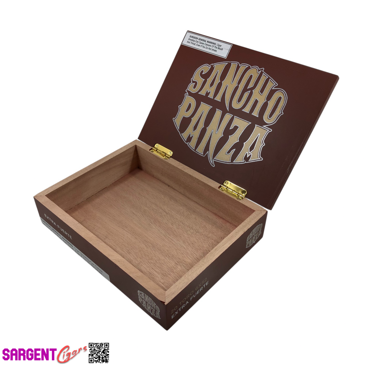Sancho Panza Extra Fuerte Toro Empty Wooden Cigar Box 9.25x7x2.25