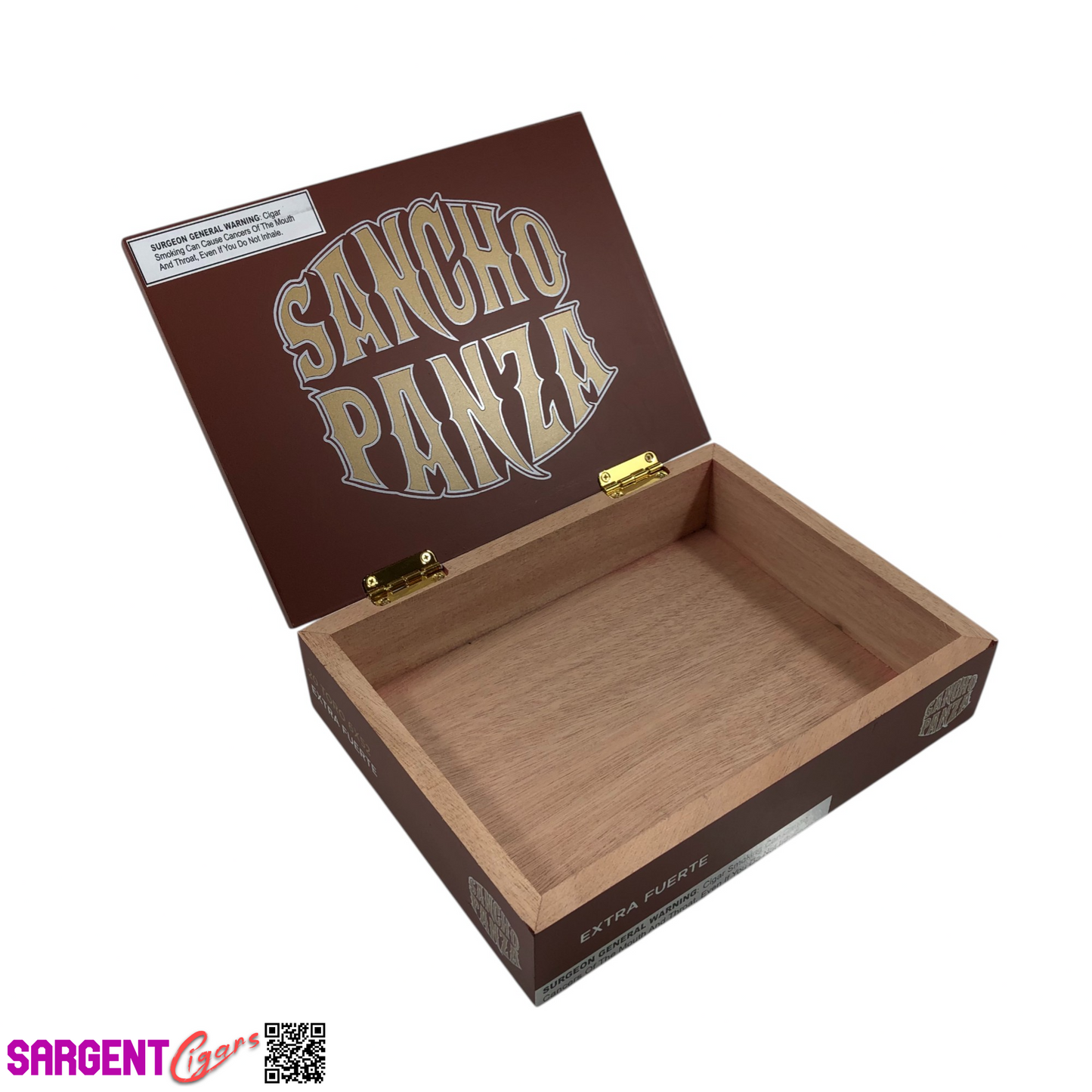 Sancho Panza Extra Fuerte Toro Empty Wooden Cigar Box 9.25x7x2.25