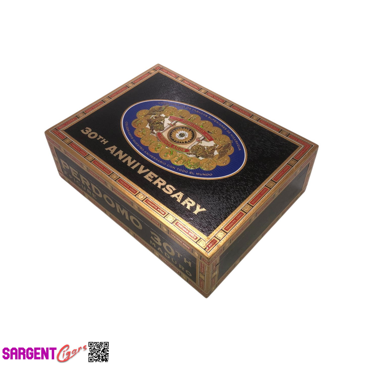 Perdomo 30th Maduro Epicure Empty Wooden Cigar Box 9.5x7.25x3