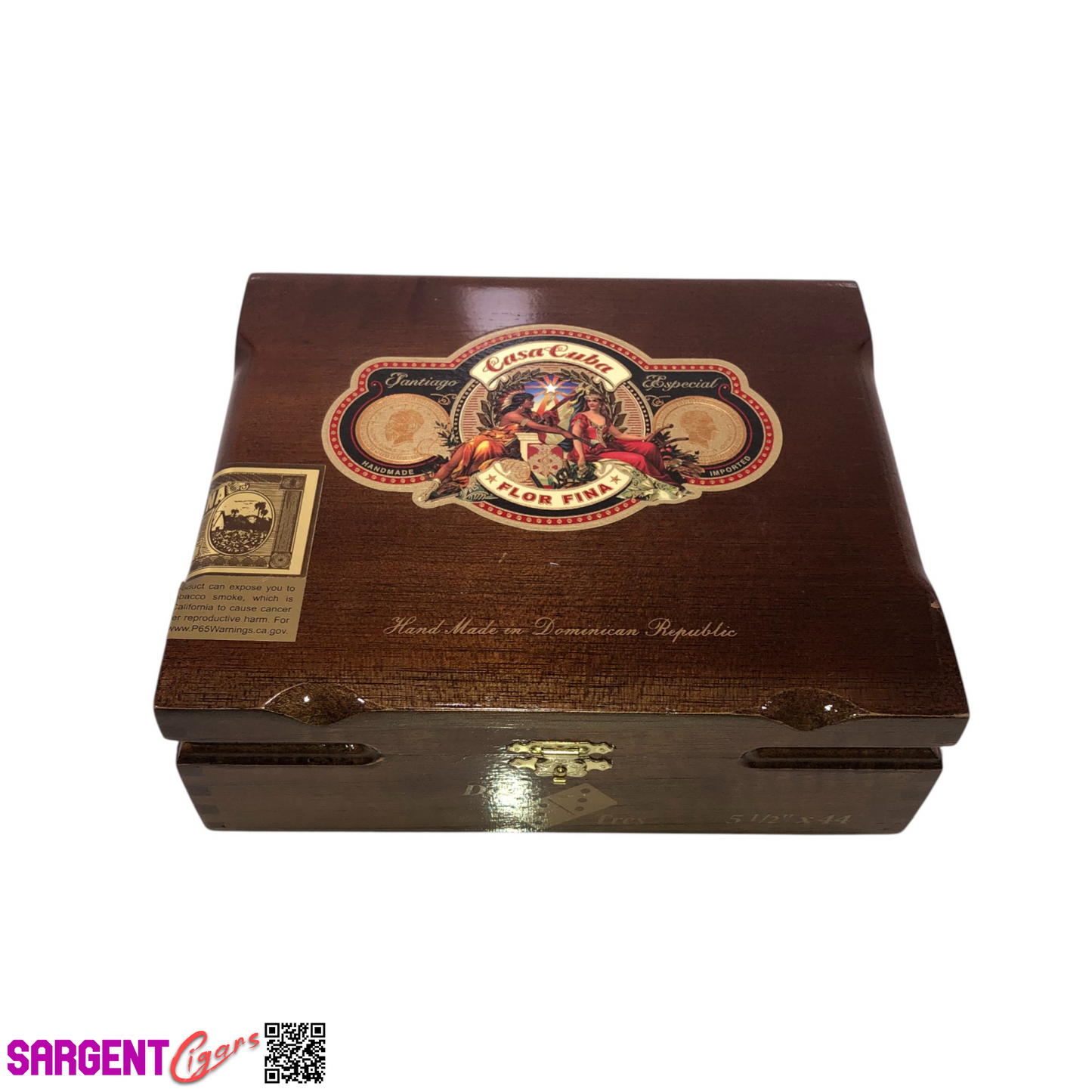 Arturo Fuente Casa Flor Fina Doble Tres Empty Wooden Cigar Box 7.5x6.5x2.5