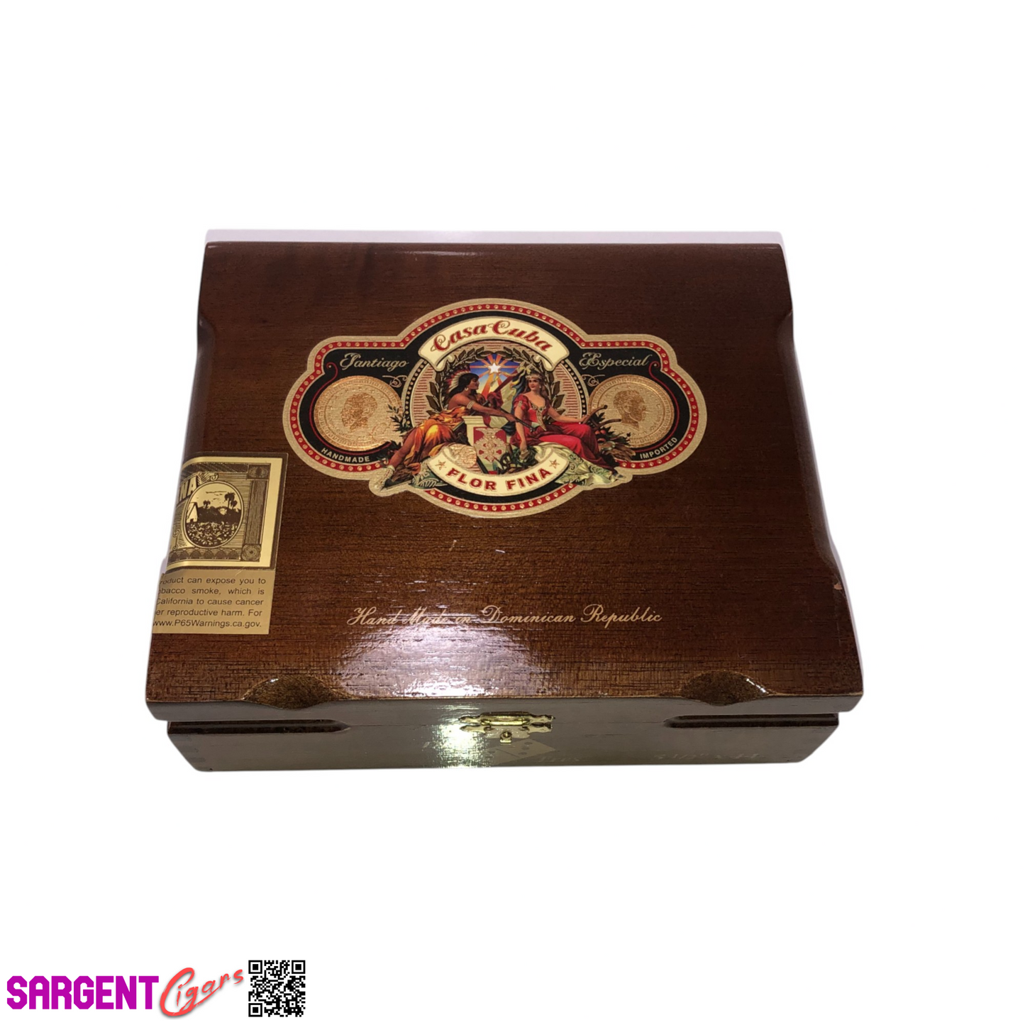 Arturo Fuente Casa Flor Fina Doble Tres Empty Wooden Cigar Box 7.5x6.5x2.5