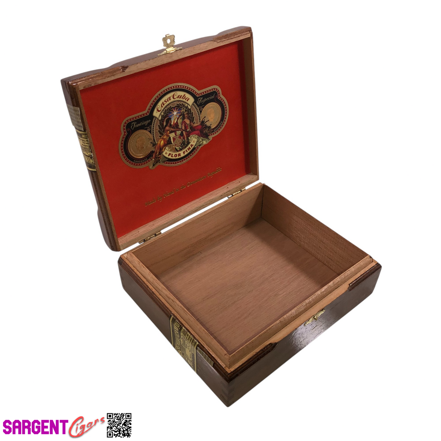 Arturo Fuente Casa Flor Fina Doble Tres Empty Wooden Cigar Box 7.5x6.5x2.5