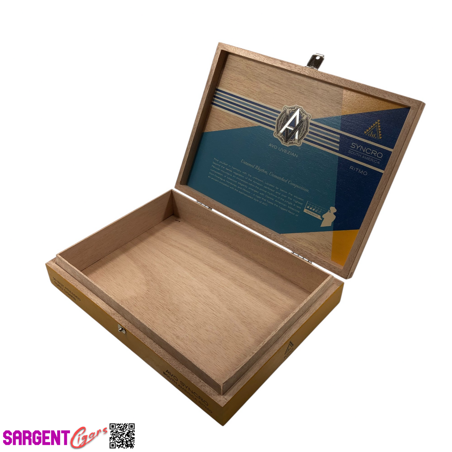 Avo Syncro Toro Empty Wooden Cigar Box 9.5x7x1.75